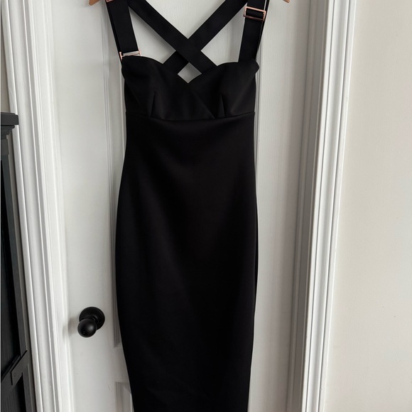 Ted Baker Dresses & Skirts - Ted Baker Black Midi Dress with Cross Straps